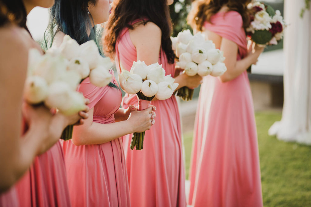 White lotus bouquets